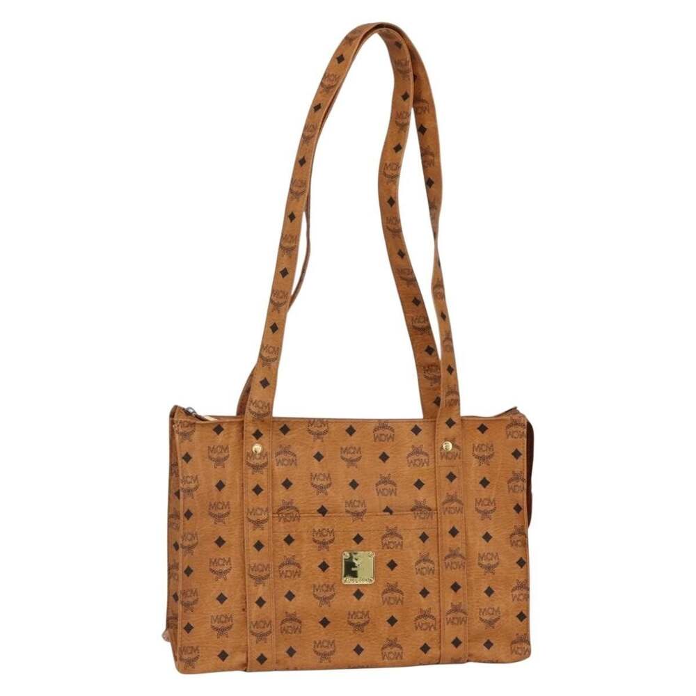 MCM Logogram Visetos Tote Bag Brown